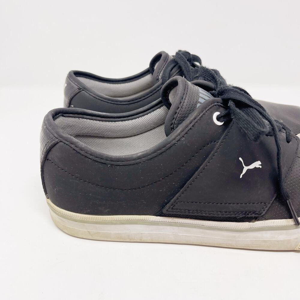 Puma Mens 10.5 Black El Ace Core Plus Sneakers Textured Lace Up Shoe Fashion - Picture 5 of 15